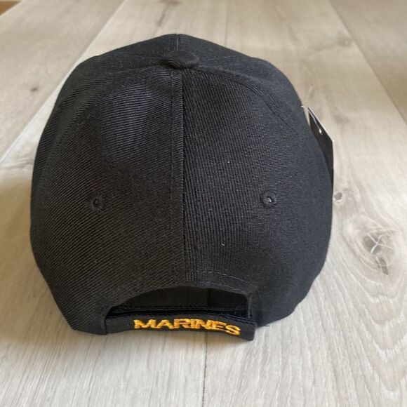 Marines Baseball Cap USAAmerican Flag Embroidered Washed Cotton Sunhat Black New - Picture 8 of 10